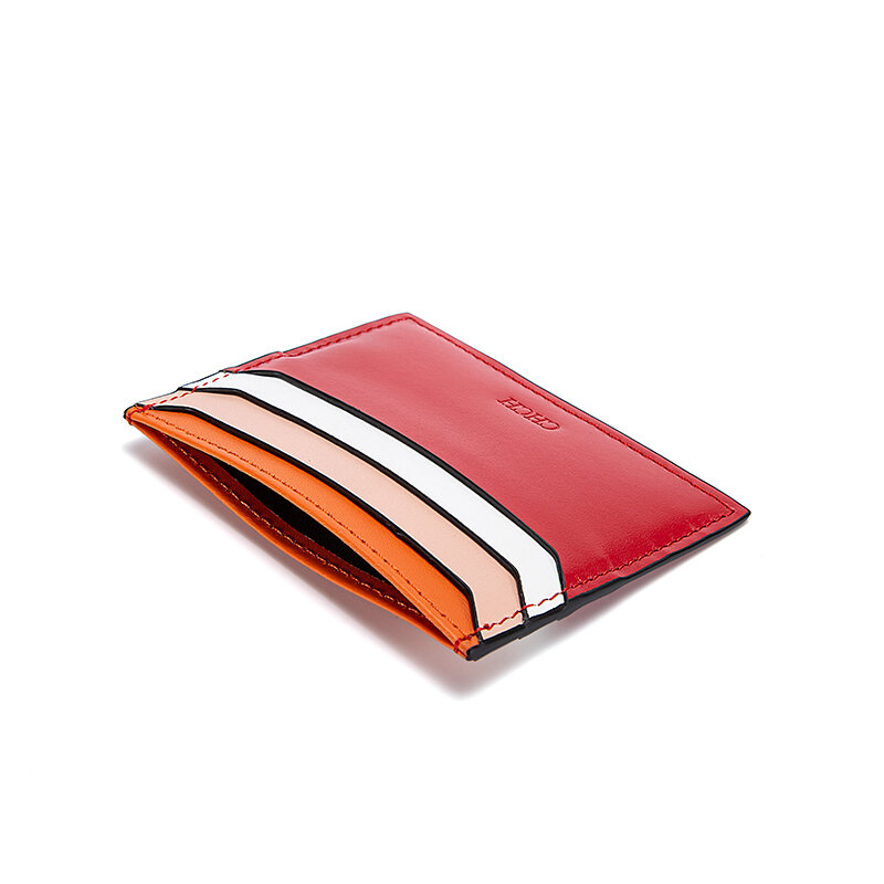 CHCH – portefeuille de luxe en cuir pour hommes et femmes, porte-cartes de crédit, minimaliste, mince, de couleur, multi-fente
