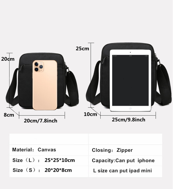 Men Shoulder Bag INS Trend Waterproof Small Backpack Mobile Phone Man's Messenger Bag Mini Square Bag Crossbody Bags For Girl