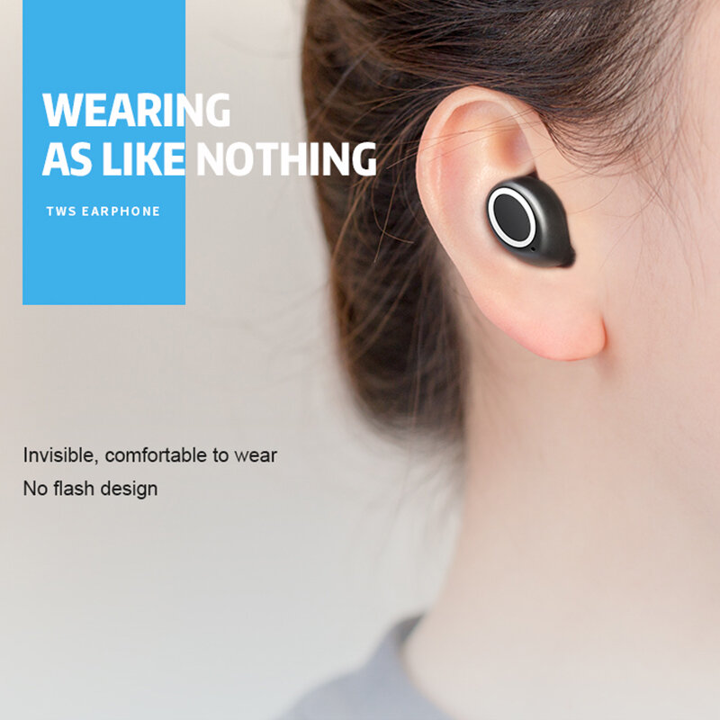 Vufine – écouteurs sans fil Bluetooth V5.0 9D F9, oreillettes de Sport étanches, véritables écouteurs pour téléphone portable