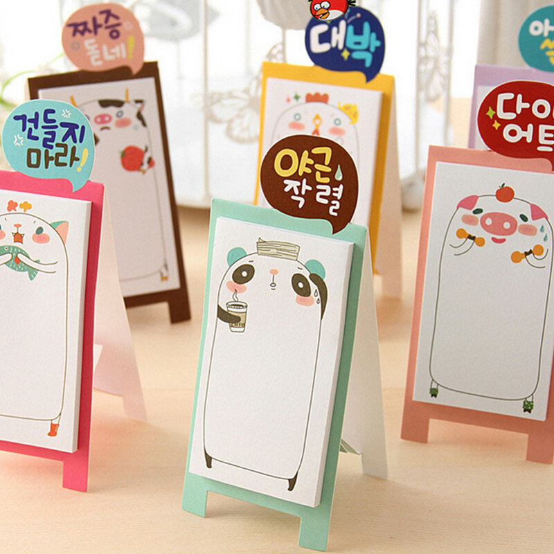 20Page Memo Pad Creative And Cute N Times Sticky Notes Paper Students Can Tear Standing Office Stationery Cartoons 20 Page/Book