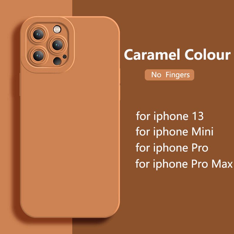 Sang Trọng Kẹo Nhiều Màu Sắc Silicone Mềm Dành Cho iPhone 13 12 Mini 11 Pro Max XR XS X 7 8 Plus SE 2020 Chống Sốc Matte Ốp Lưng
