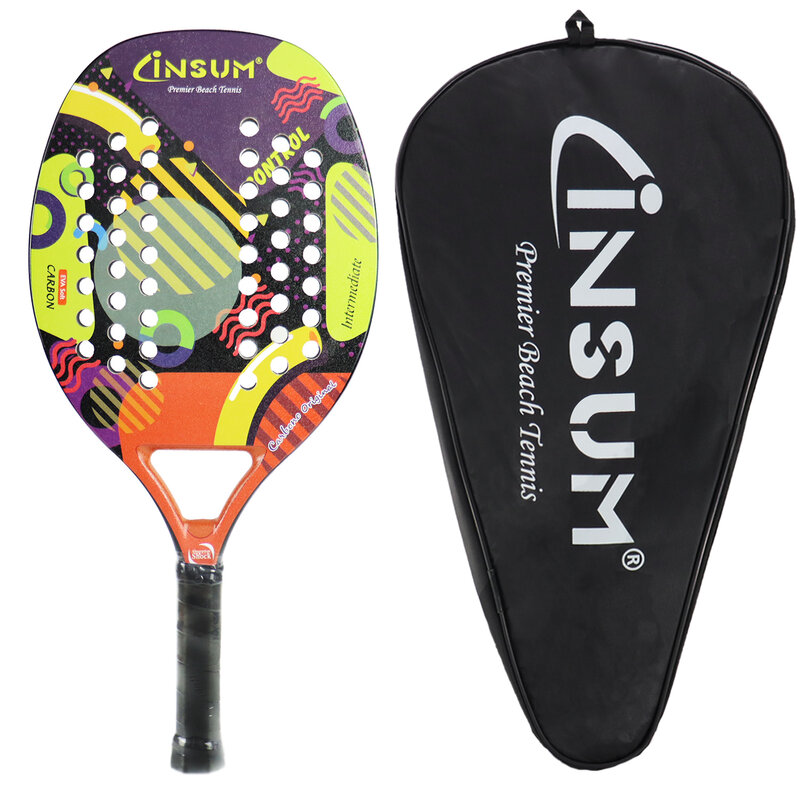 2022 High Quality Raquete Beach Tennis Racket Carbon Fiber Tenis Racquet Paddle EVA SOFT Trainning Beach Tennis Balls Bulk