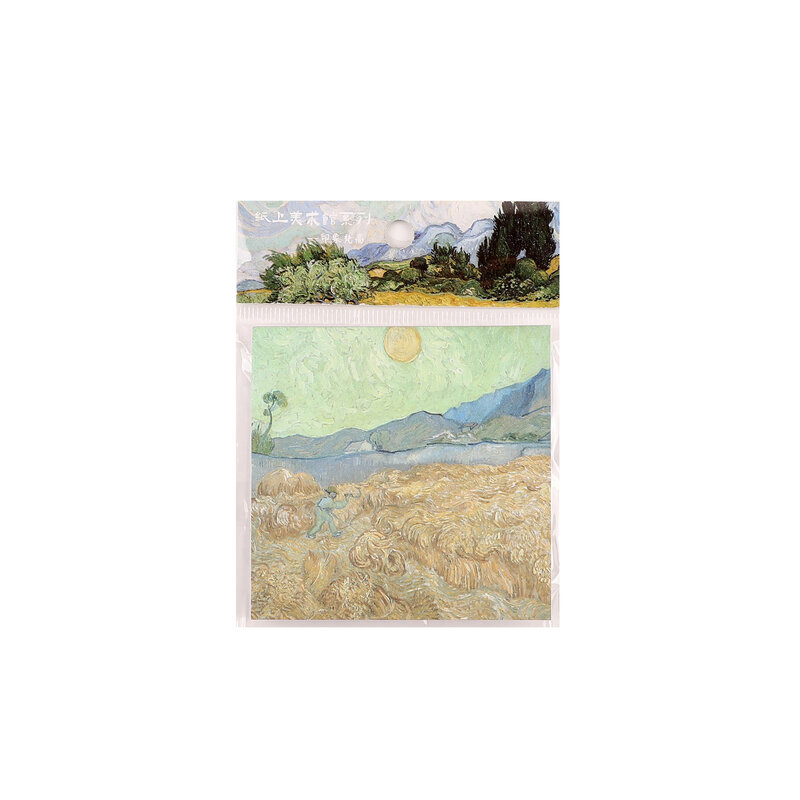 Art Gallery Series Sticky Note Ins Wind Portable Scenery Memo Pads Plan Office School Supplies Daily Message Paper Stationery
