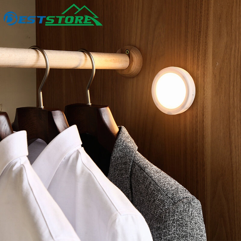 Luz de pared activada con Sensor de movimiento PIR, lámpara de inducción nocturna para armario, pasillo y armario, 6led
