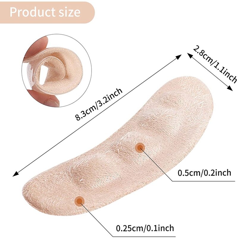 Non-Slip Silicone Heel Gel High Heels Stickers Forefoot Pads Pain Relief Women Inserts Self-adhesive Sandals Metatarsal Cushions