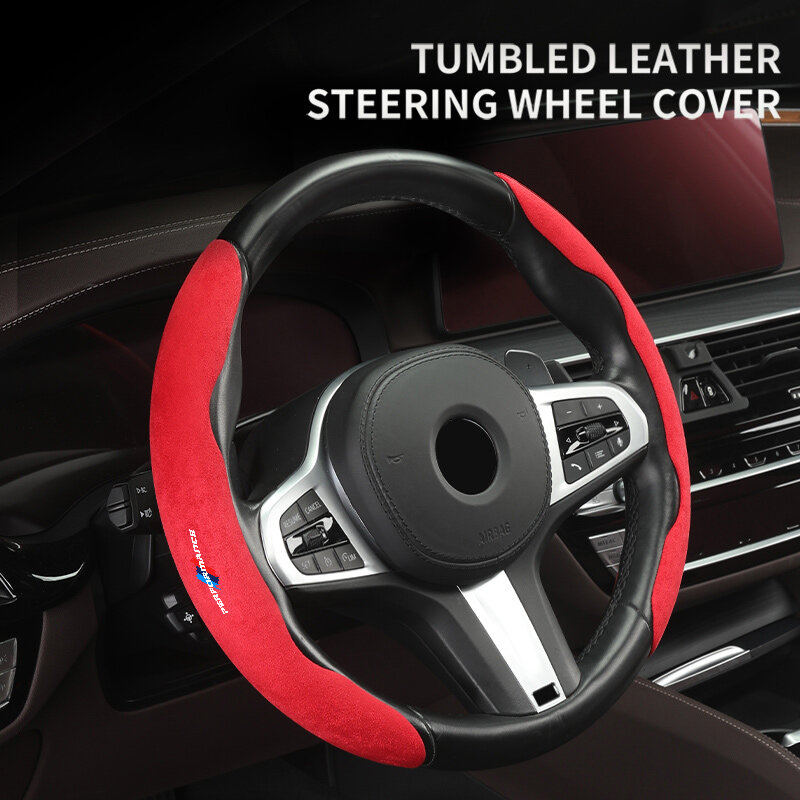 Cubierta de cuero ABS para volante de coche, embellecedor de piel para BMW G20 G30 G32 6 GT G11 5 7 Series X3 G01 X4 G02, accesorios interiores de coche