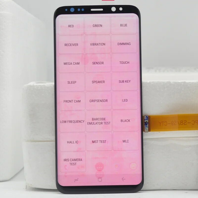 Amoled LCD S8จอแสดงผลสำหรับ Samsung Galaxy S8 Lcd เดิมสีแดง Burn Shadow G950 G950U G950F Touch Digitizer Replacement