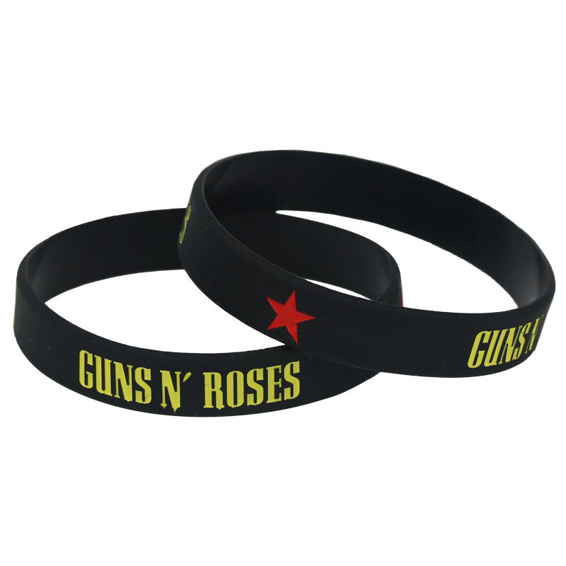 Nouveaux Bracelets en Silicone pour pistolets ROSES, 1 pièce, Bracelets de musique Rock G n R en Silicone, * Bracelets pour Fans de musique, cadeaux pour amoureux, SH192