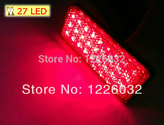 Lente rossa rettangolo rosso LED riflettori luce freno per universale moto auto camion ad alte prestazioni fanale posteriore 12V