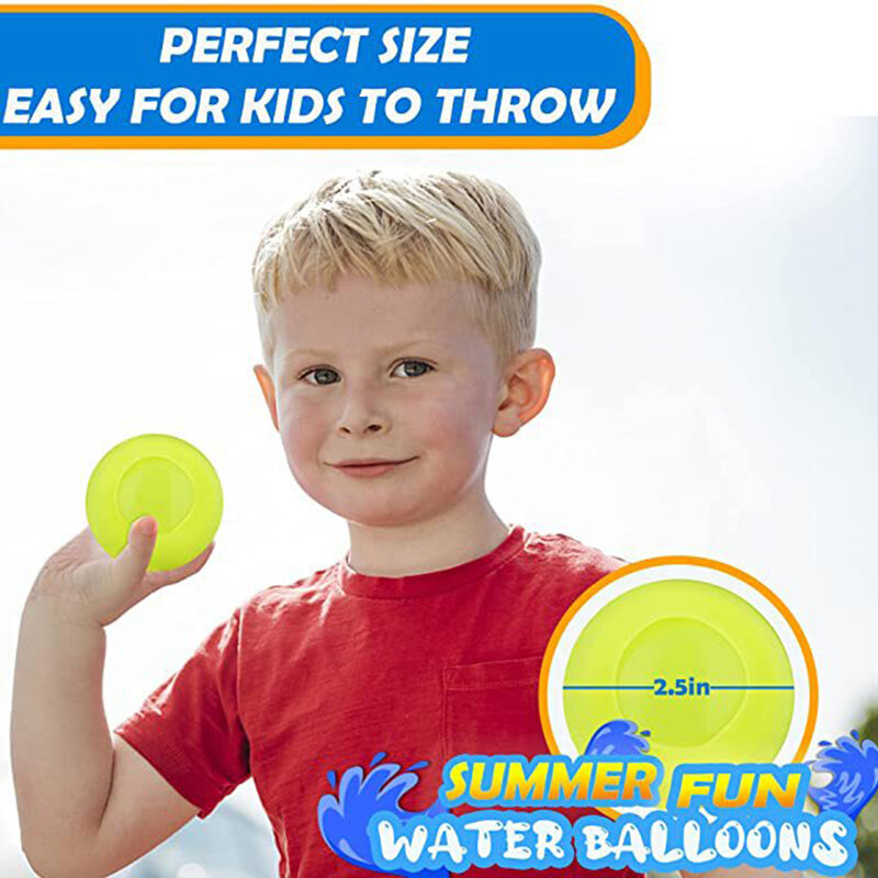 물 폭탄 스플래시 공, 재사용 가능한 물 풍선 흡수성 공, 야외 수영장 해변 놀이 장난감, 풀 파티 물 싸움 게임, 6-60 개