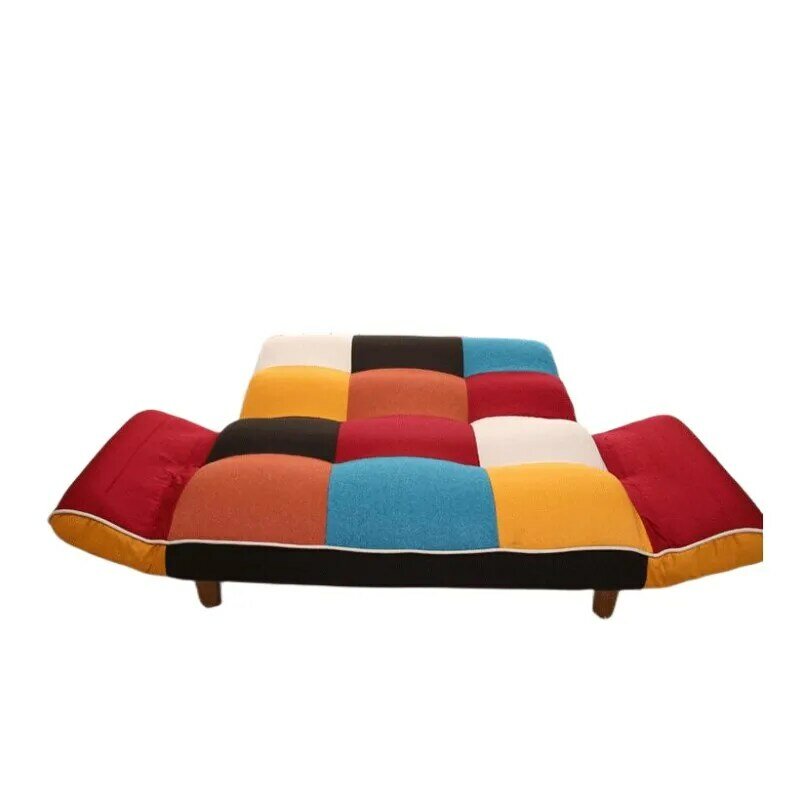 Sofa Dapat Disesuaikan dan Kursi Empuk Dalam Kain Garis Warna-warni Furnitur Rumah Sofa Lipat Bawah Ideal untuk Ruang Tamu, Kamar Tidur, Asrama