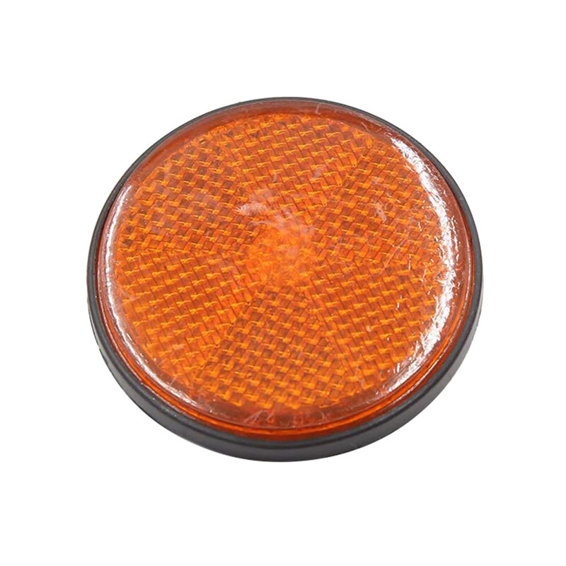 Refletor redondo universal da motocicleta, luzes laterais reflexivas para o carro, caminhão, reboque, laranja, 60mm