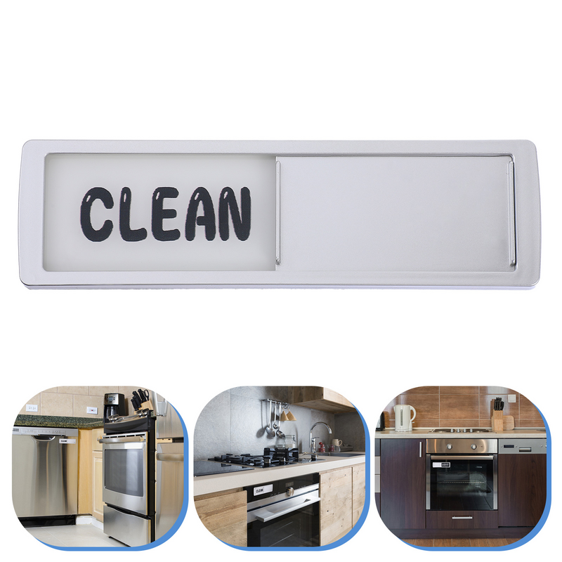 1pc Washer Magnetic Indicator Dual Side Clean Magnet Sign Dishwasher Magnet Sign