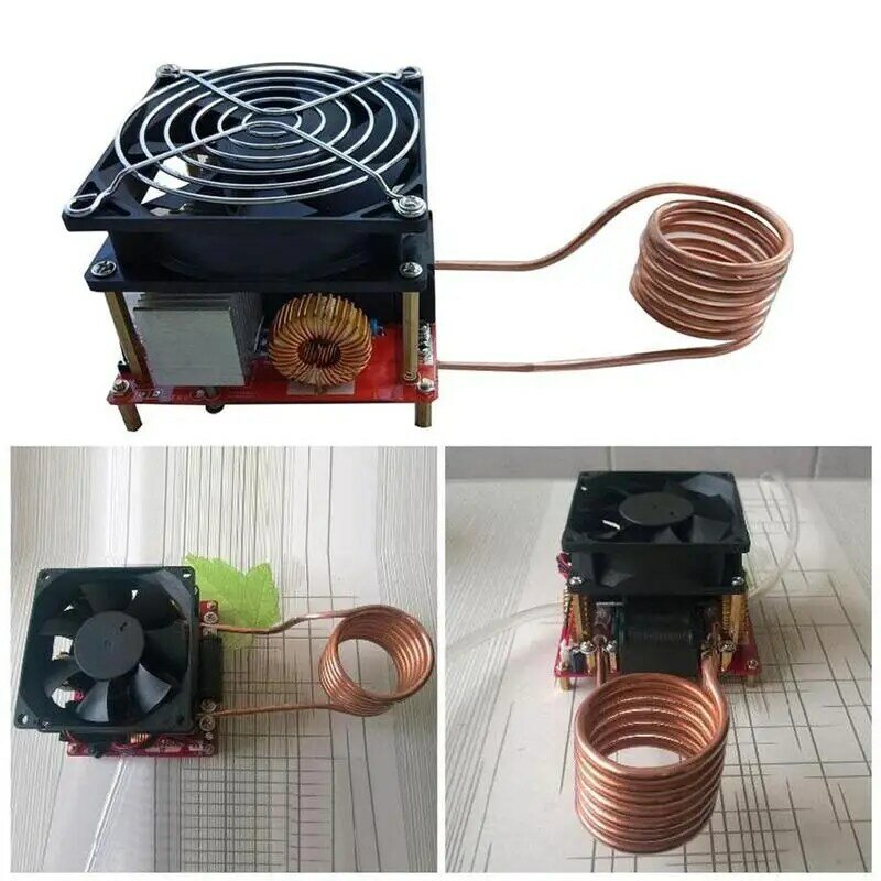Kit de placa de calentamiento por inducción Zvs, bobina de calentador de tubo de cobre, encendido, bricolaje, negro y rojo, 1000w