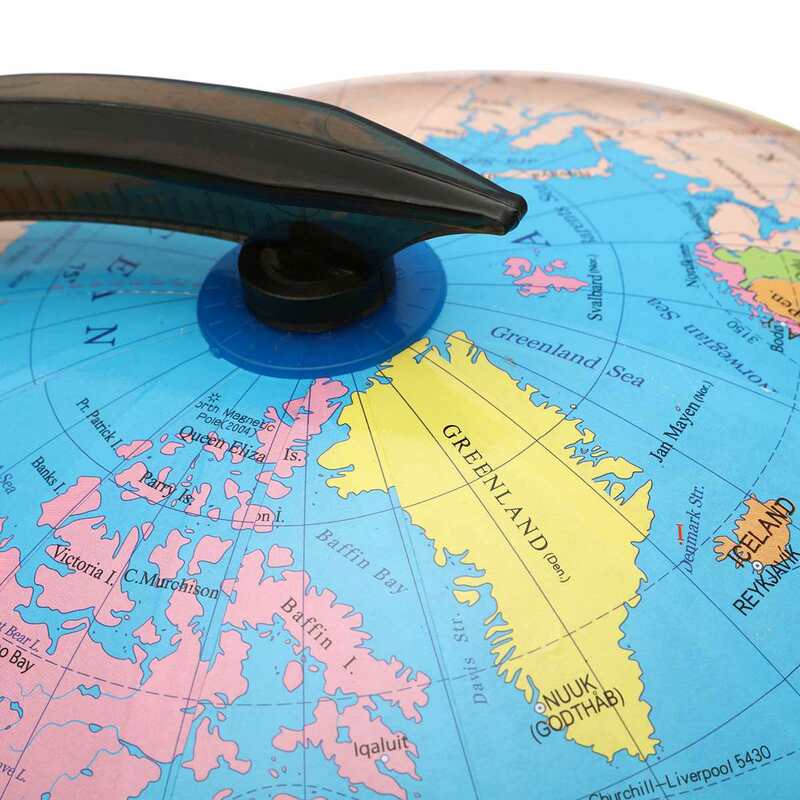 13in/33cm 360 ° obracanie Student Globe geografia dekoracja edukacyjna dzieci uczą się dużej kuli ziemskiej mapa świata pomoce nauczycielskie