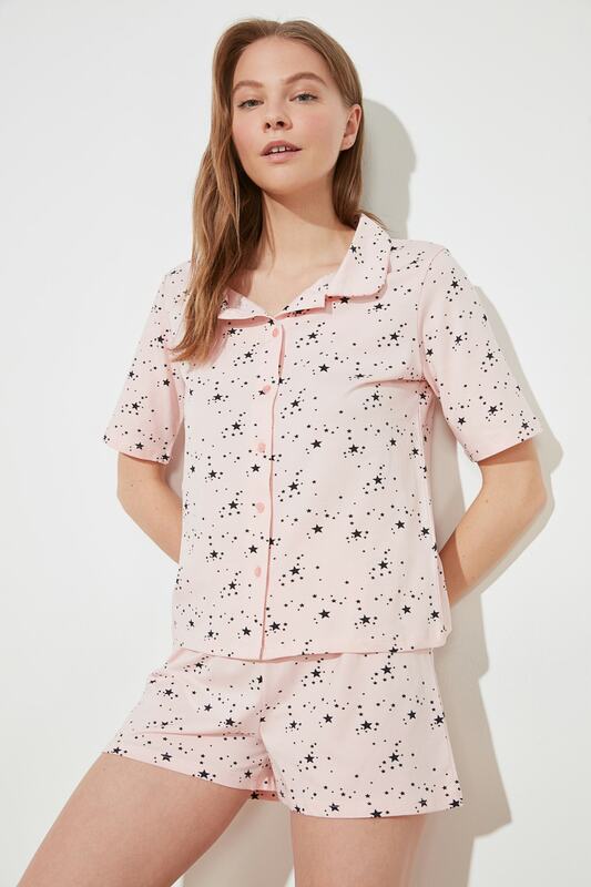 Trendyol – pyjama tricoté motif étoile, ensemble deux pièces