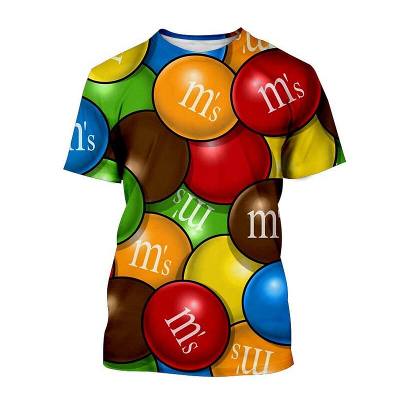 귀여운 MMAE 티셔츠 3D 프린트 티셔츠, 여름 남성 여성 하라주쿠 스트리트웨어 힙합 쿨 탑