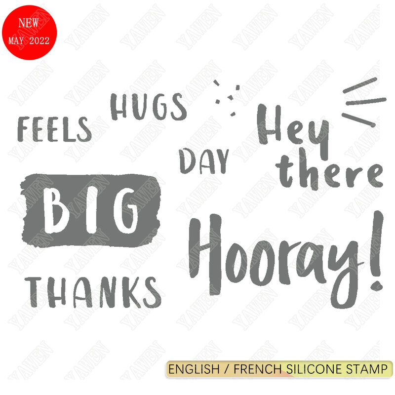 Happy Mood Language Clear Stamps Scrapbook Diary Decoration Embossing Cut Dies Template Diy Greeting Card Handmade