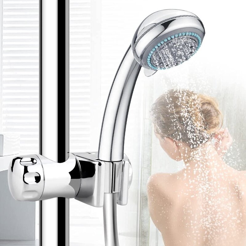 Staffa di supporto per asta di sollevamento per doccia doccia con cursore a binario regolabile per supporto per la testa