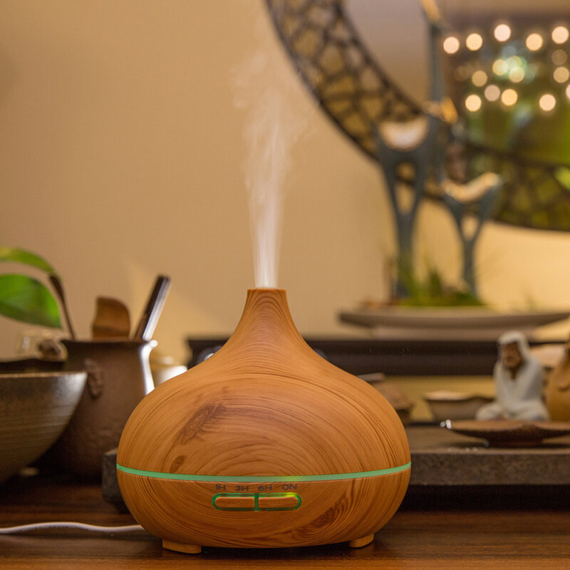 500ml Aroma Diffuser Essential Oil Diffuser Air Freshener Humidifier Ultrasonic Household Air Purifier 7 Color Led Gradient