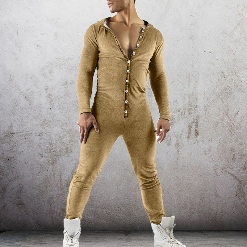 Piyama Jumpsuit Pria Romper Pakaian Santai Kartun Poliester Bodysuit Seksi Pakaian Pijama Pakaian Tidur Dewasa Banci