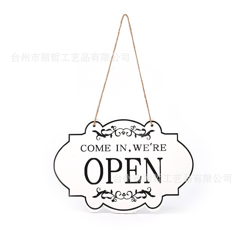 Shop Decoration Double Door Wooden Household Adornment Wood Business Number Listed on The Spot or Swell Farmhouse