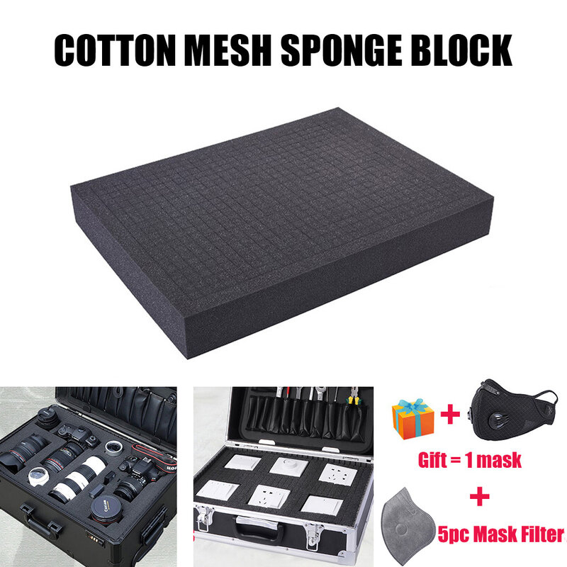 DIY Mesh Sponge Pre-Cutting Foam For Tool Box Folding Shockproof DIY Tool Box Insert Sponge For Tool Case Tool Transport System