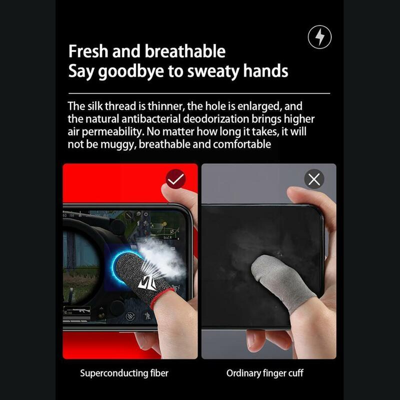 1 paar Für Pubg Mobile Spiele Gaming Finger Sleeve Atmungs Fingerspitzen Sweatproof Anti-slip Fingertip Abdeckung Für Mobile Gam b3j0