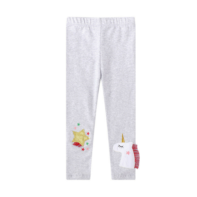 Леггинсы для девочек, повседневные брюки-карандаш с цветочным принтом, с единорогом, милые облегающие брюки для начинающих ходить детей от 2...