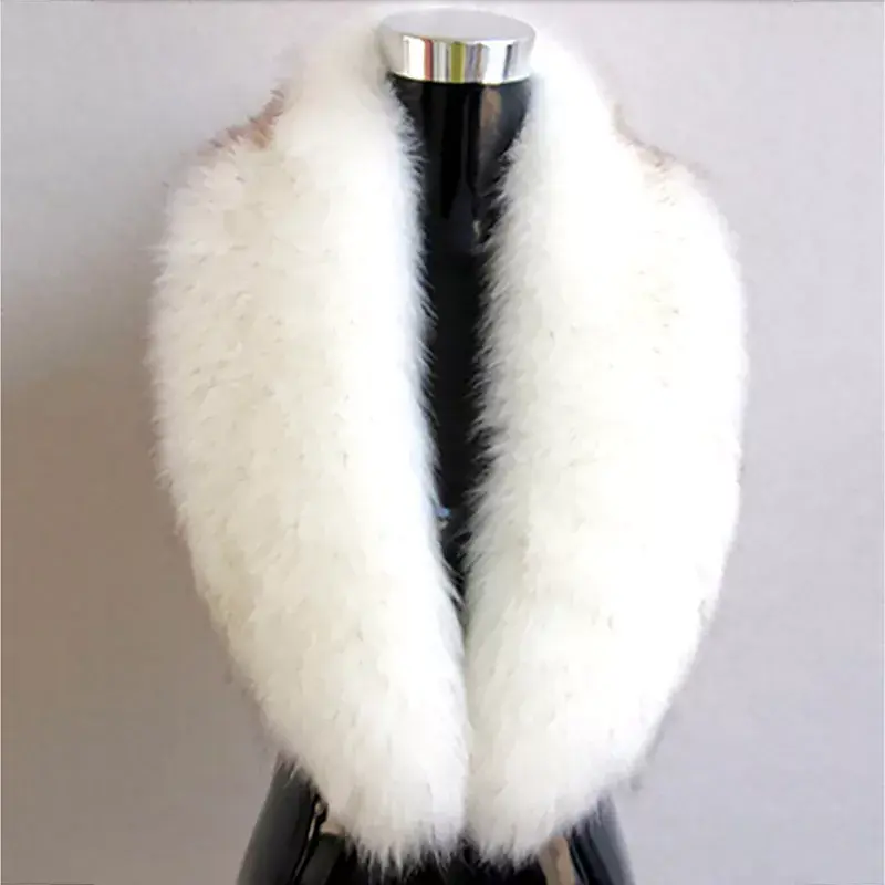 Fashion Natural Color Faux Fox Fur Collar Scarf Big Size Scarves Shawl Neck Warmer Fur Collar Thick Imitation Fur Collar Scarf