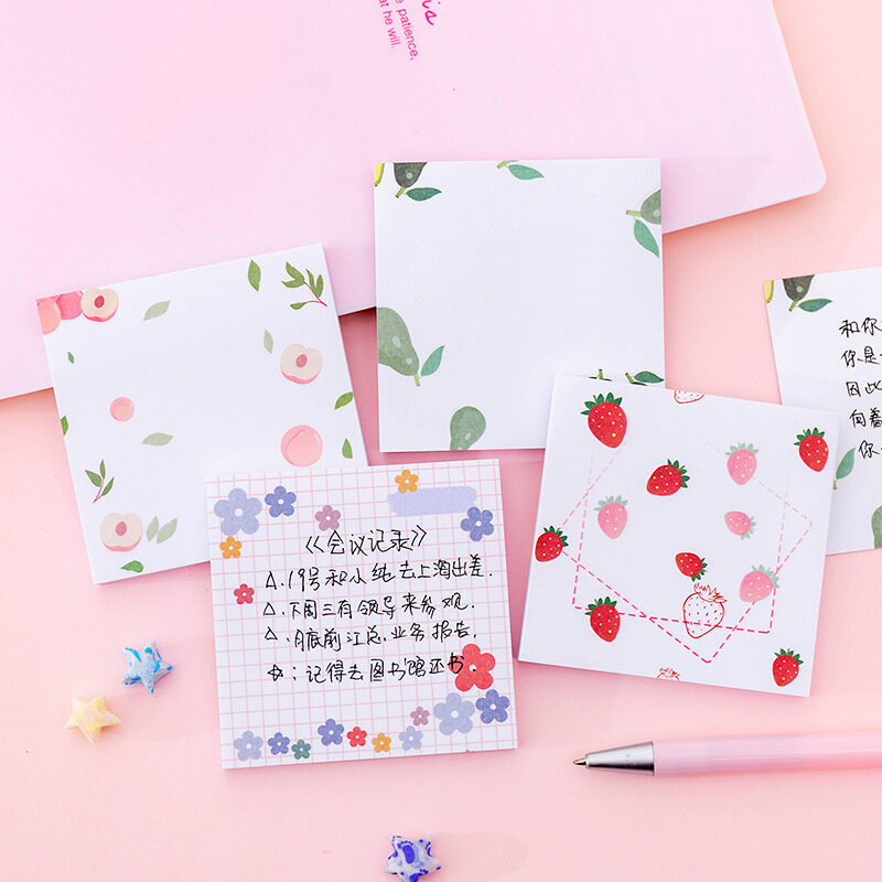 Korean Hyuna Small Flower Sticky Note Creative Cartoon Student Paper Office Message Accessories Cute Stationery School Supplies