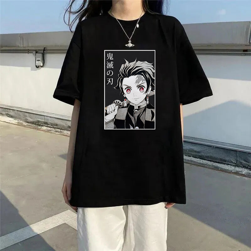 T-Shirt damski Tengen Uzui Ninju t-shirty Kimetsu No Yaiba T-Shirt Tanjiro T-Shirt w za dużym rozmiarze Demon Slayer Unisex lato