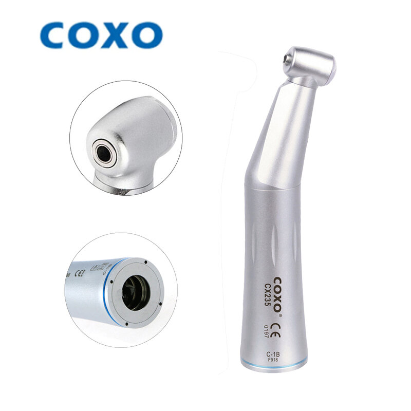 قطّاعات أسنان منخفضة السرعة من COXO مع زاوية كونترا ذات القناة الداخلية ، آلة ثني الرأس البطيئة ، محرك كهربائي ، أدوات طب الأسنان ، CX235-C ، 1B ، 1:1