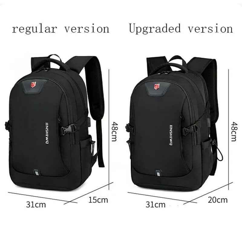Men‘s 15.6 Inch Laptop Backpacks USB Waterproof Notebook Schoolbag Sports Travel School Bag Pack Backpack For Male Female Women