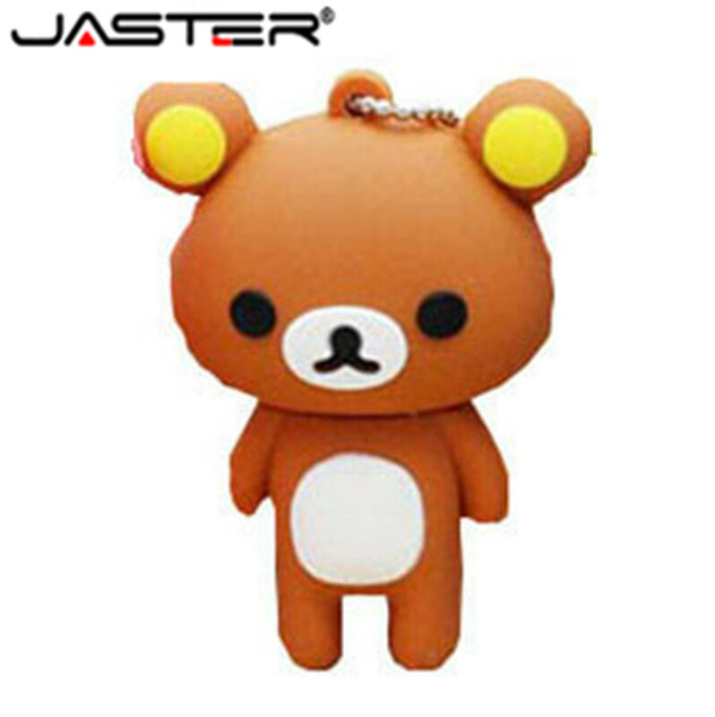 JASTER USB 2.0การ์ตูนหมีเด็กความจุจริง USB Stick 8GB U Disk 16GB Pendrive 32GB ไดรฟ์ปากกา64GB ไดรฟ์ Usb แฟลชไดรฟ์ของขวัญ