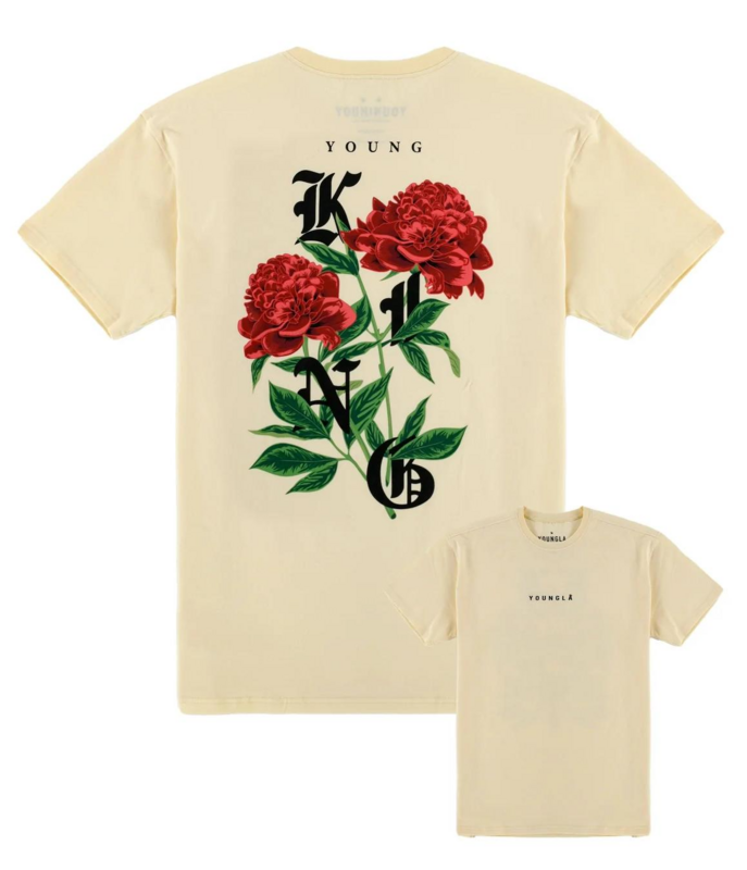 Le magliette YoungLA Fashion Daily Tshirt uomo abbigliamento camicie grafiche con stampa a getto d'inchiostro digitale di alta qualità taglia usa