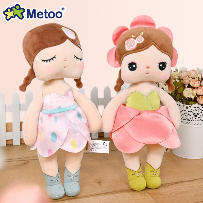 Metoo Angela Doll in Floral Fairy Style Rose Tulip Sunflower Violet Stuffed Plush Toys for kids Girls Birthday Christmas Gifts