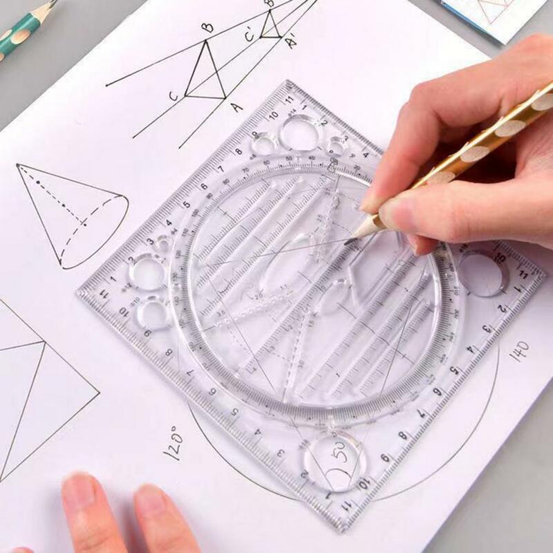 Régua criativa praça multi-função material escolar régua geométrica ferramenta de arte régua geométrica régua de medição