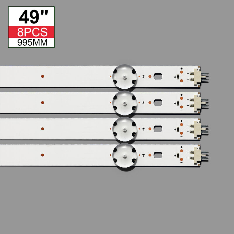 8 PCS LED bande de rétro-éclairage pour LIG 49UH610A 49UH6100 49LF5100 49UH6030 49UF640V 49UF6407 49UF640 49LF510V LIGE_WICOP_49inch_UHD