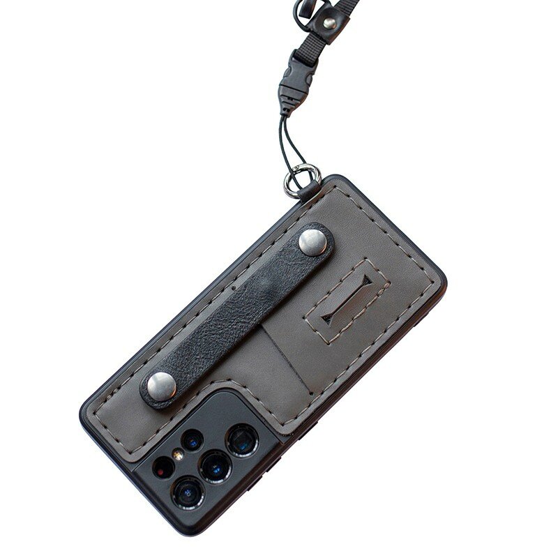Custodia per telefono in vera pelle fatta a mano per SAMSUNG S21 custodia in pelle per telefono personalizzata con cinturino per Iphone nome personalizzato