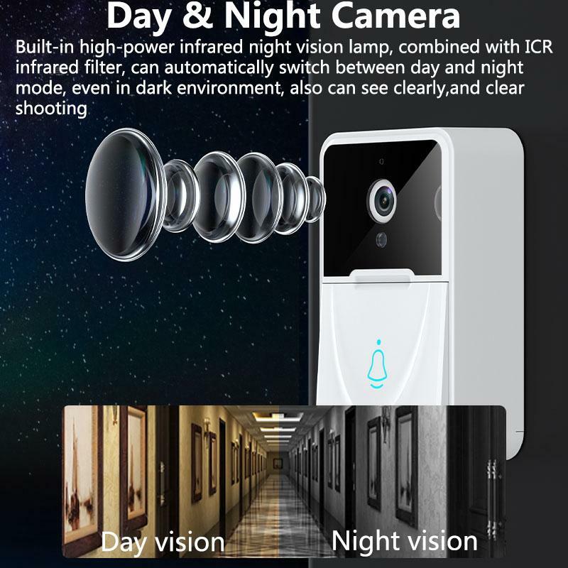 X3 برو الذكية اللاسلكية الجرس HD كاميرا واي فاي الأمن حماية للرؤية الليلية الرقمية فيديو إنترفون للمنزل مراقبة جرس الباب