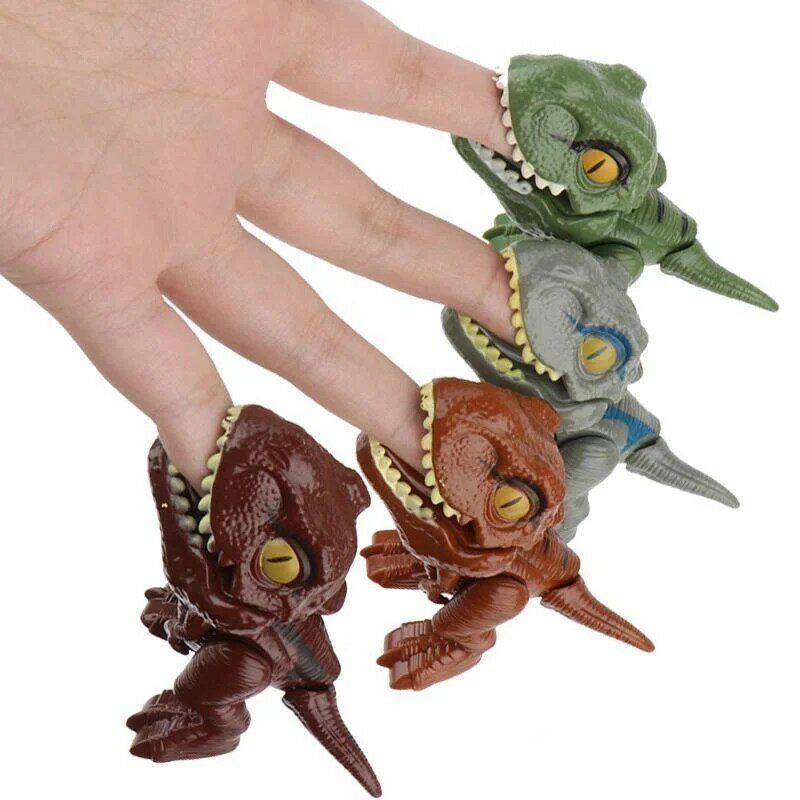 Mainan Anak Laki-laki Model Dinosaurus Jari Rumit Tyrannosaurus Mainan Taman Jurassic Mosassu Fidget Tangan Makan untuk Anak-anak Hadiah Mainan Dino