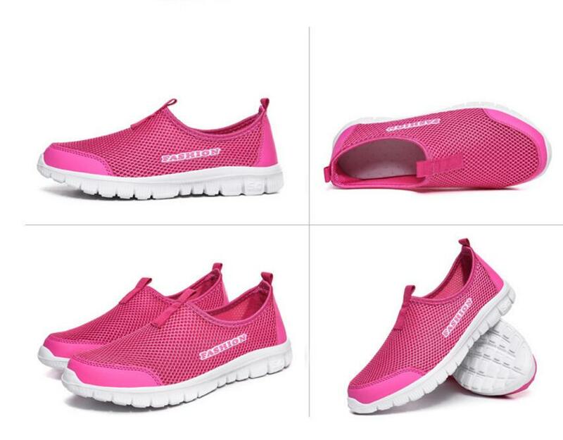Sepatu Lari 2020 Musim Semi Musim Gugur Ringan Wanita Mesh Sepatu Slip-On Unisex Olahraga Sepatu Outdoor Merek Sepatu Pantai sepatu