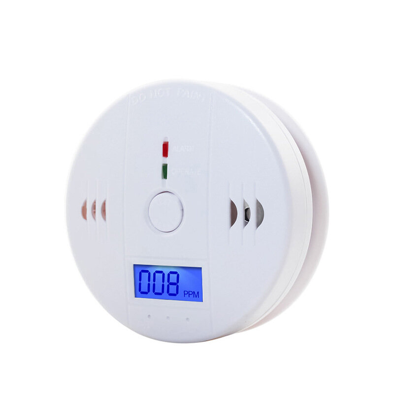 CO Detektor Peringatan Sirene Alarm Karbon Monoksida Detektor 85dB Suara dengan Indikator LCD Aman Sensor Perlindungan Keamanan Rumah