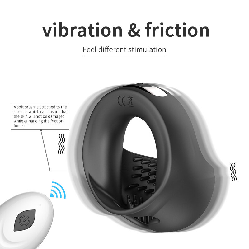 Vibrating Ring Penis Delay Ejaculation Cockring for Couples Remote Control Cock Lock Ring Vibrator Sex Toy for Men Dropshiping