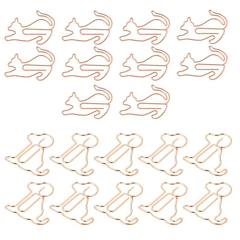 1 Set Animals Paperclips Adorable Dog Paperclips Delicate Cat Paperclips for Home