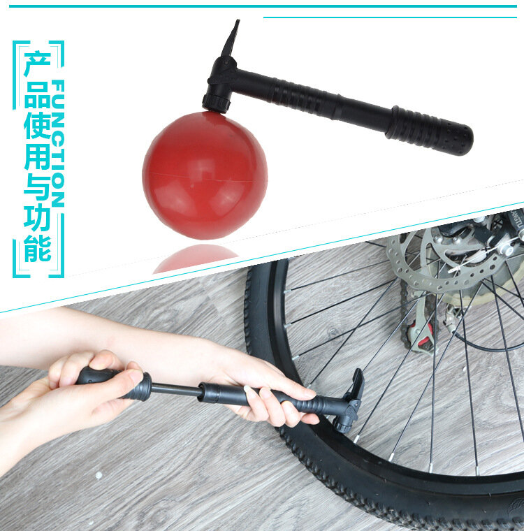 Mini bicycle pump high pressure mountain bike multi-function beauty law mouth dead fly riding pump for English French mouth