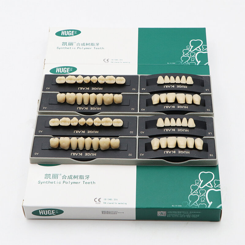 4sets/box Dental Synthetic Polymer Teeth Full Set Resin Denture Dental Teeth Oral Care Products