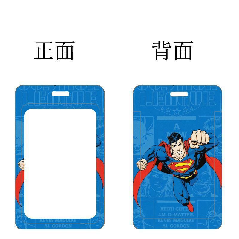 Classic Movie Marvel Super Heroes PVC Card Holder Protective Case Student Campus Hanging Neck Bag Lanyard ID Card Shell Toys