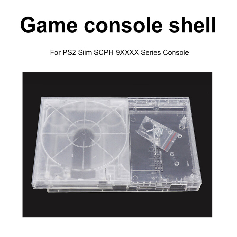شفافة لعبة وحدة التحكم قذيفة DIY بها بنفسك استبدال الإسكان لعبة فيديو وحدة التحكم قذيفة واضحة لعبة الملحقات ل PS2 سليم SCPH 7xxxx
